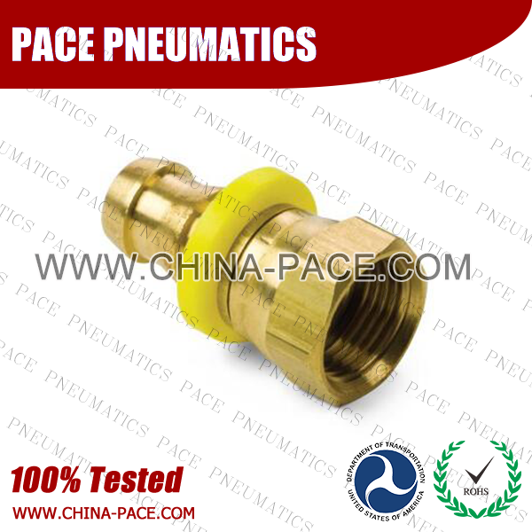 45&deg;SAE Flare Swivel Female Push On Hose Barb Fittings, Brass Push-lok Hose Barb Fittings, Brass Hose Barb Fittings, Brass Pipe Fittings, Brass Air Fittings